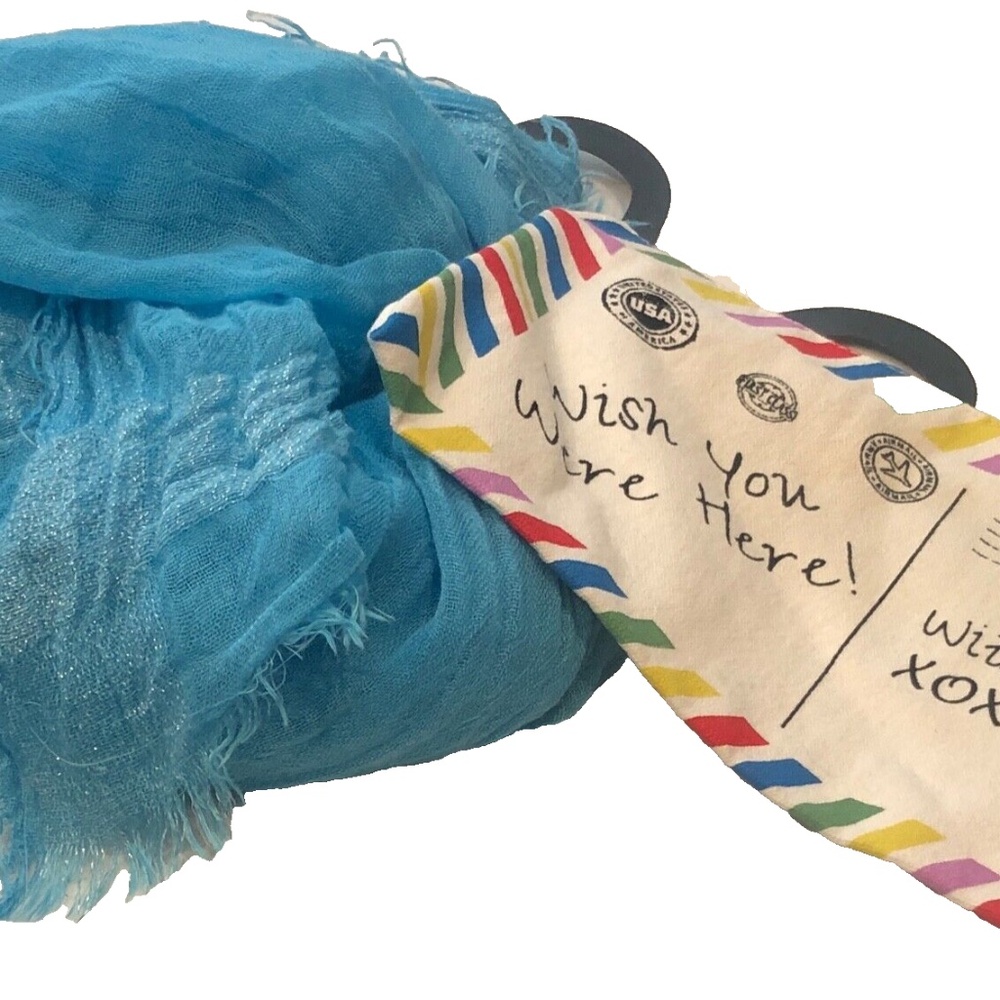 (NWT) Collection XIIX Wish You Were Here Travel Bag & Scarf Bay Breeze ONE SIZE
